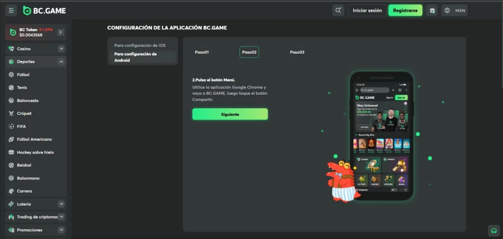 Beneficios de usar el APK de BC.Game