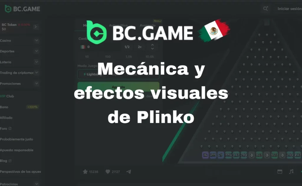 Mecánicas de Juego y Visuales de Plinko en BC.Game